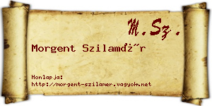 Morgent Szilamér névjegykártya